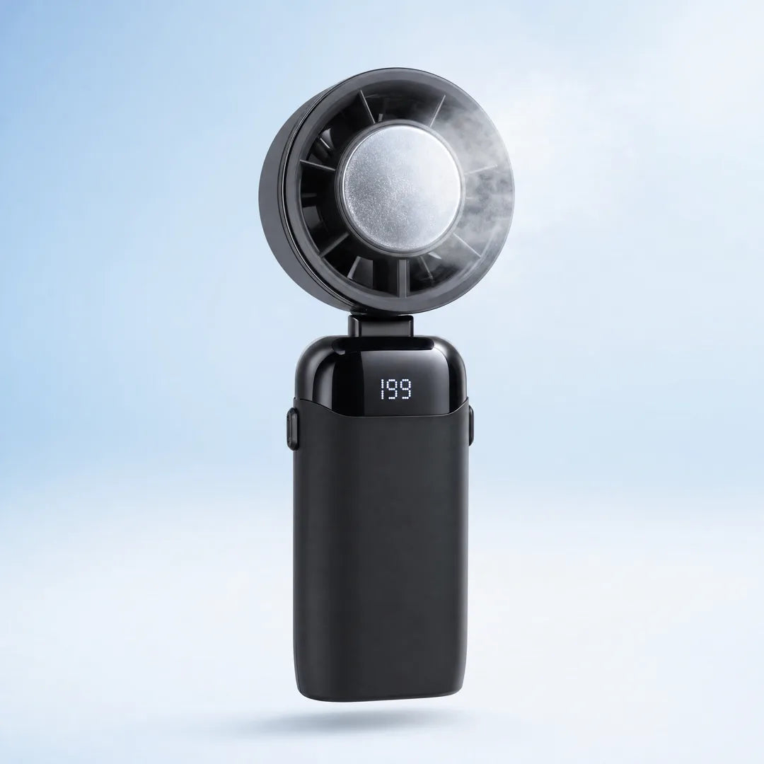 Frosty handheld cooling fan in Phantom Black