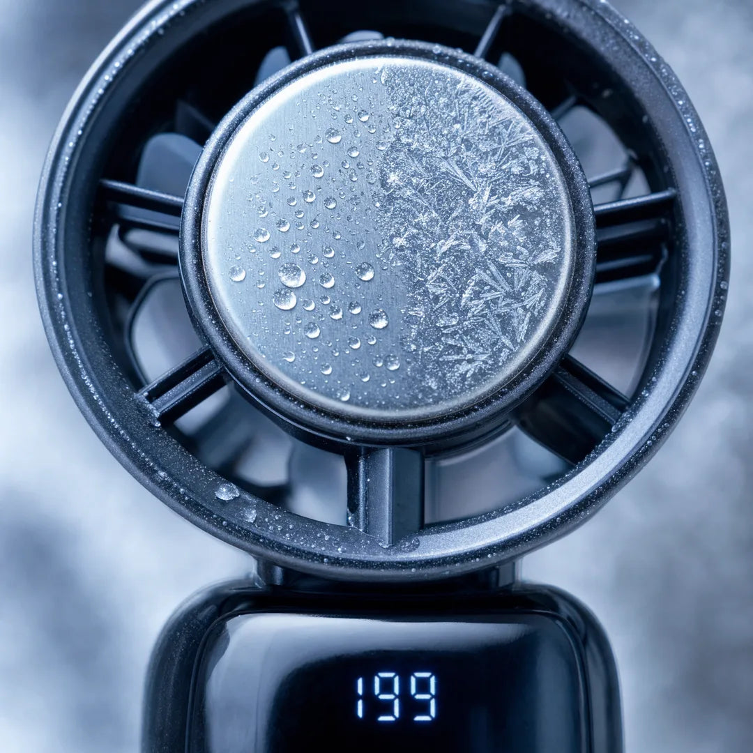 Macro of the frosted cold plate